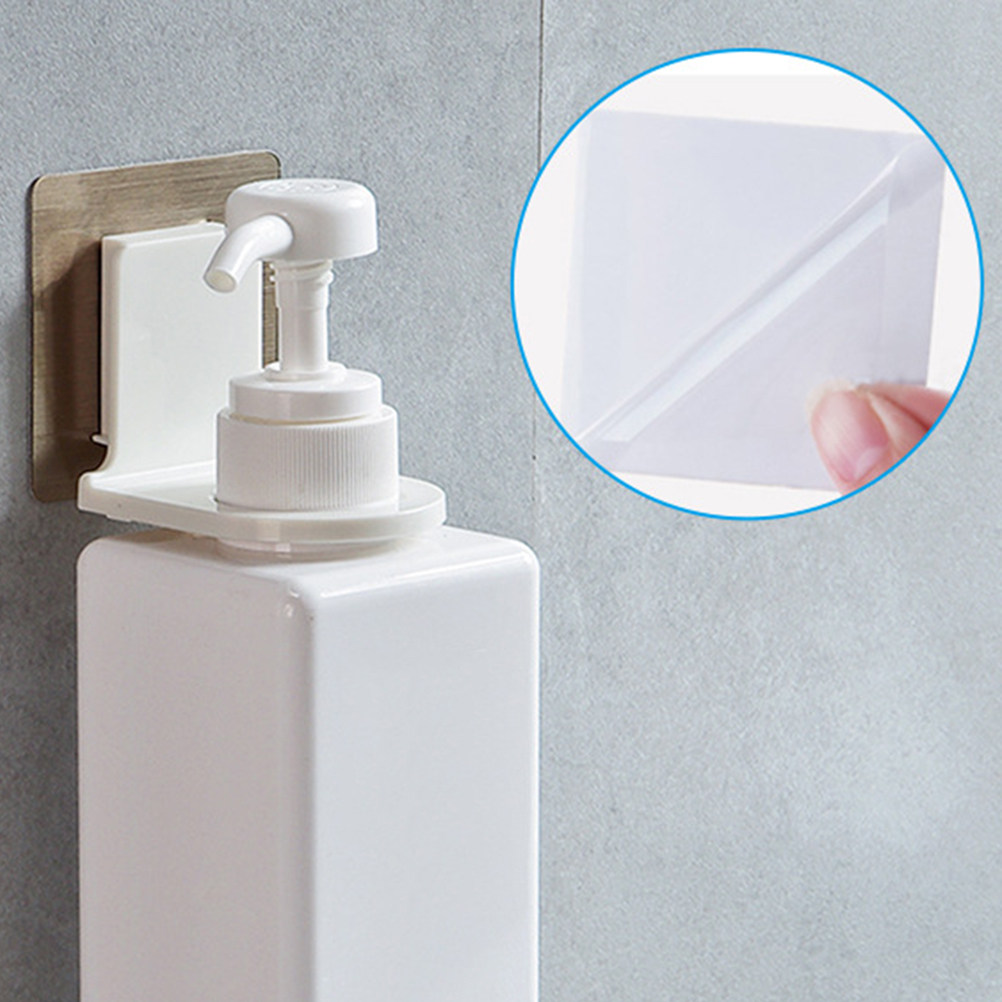 Home Bathroom Wall Soap Dispenser - 4 قطع مشبك زجاجات ذاتي اللصق،
