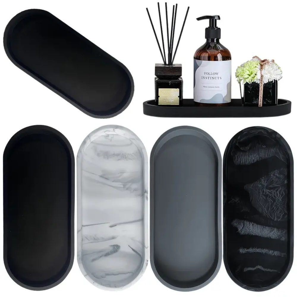 Home Essentials Bathroom Rack - قطعة واحدة من صينية السيليكون لخلع