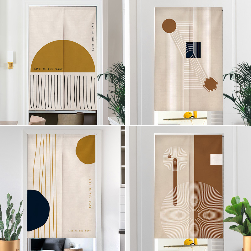 Home Bathroom Partition - ستارة باب على طراز Wabi-sabi بسيطة