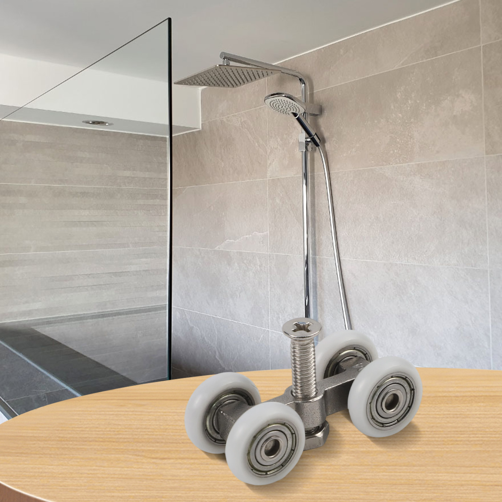 Home Hardware Bathroom Cabinets - عجلات انزلاقية لتحمل الأوزان لأبواب الدش