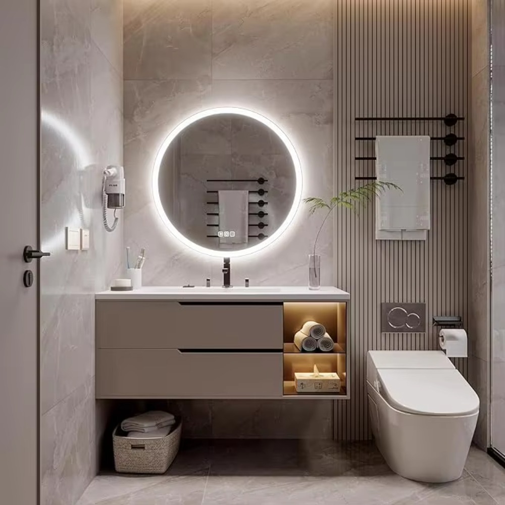 Bathroom Mirror Led - مرآة حمام ذكية حديثة مستديرة من