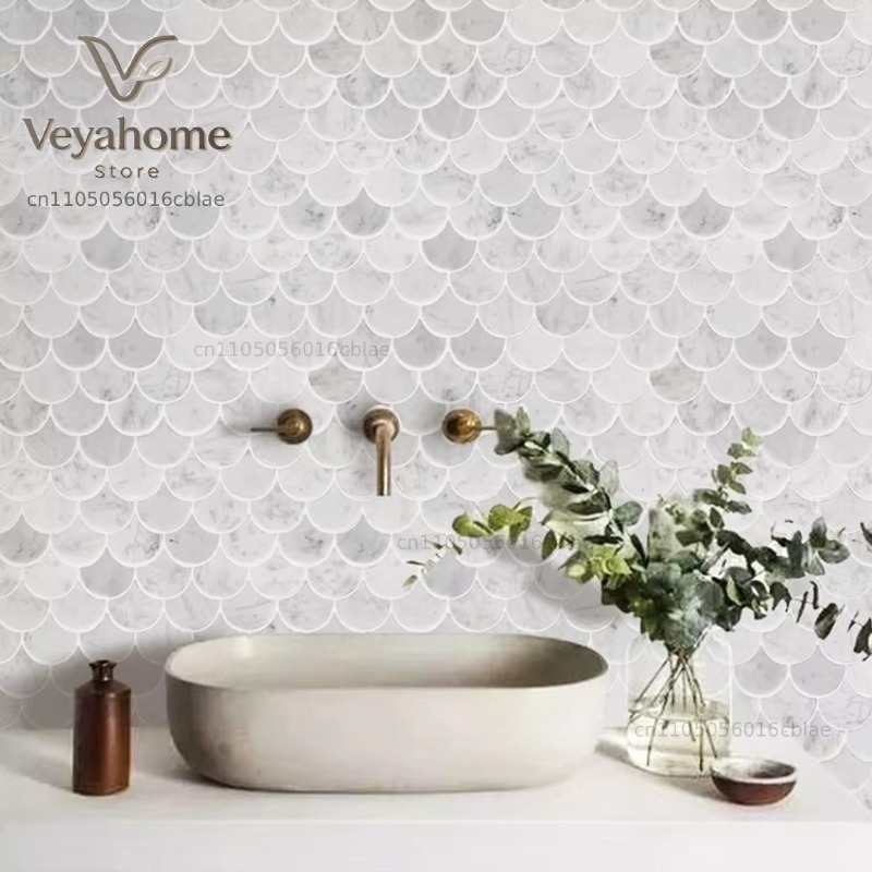 بلاط فسيفساء رخامي مموج على شك - مراجعة Home Bathroom Wall Tiles وسعره