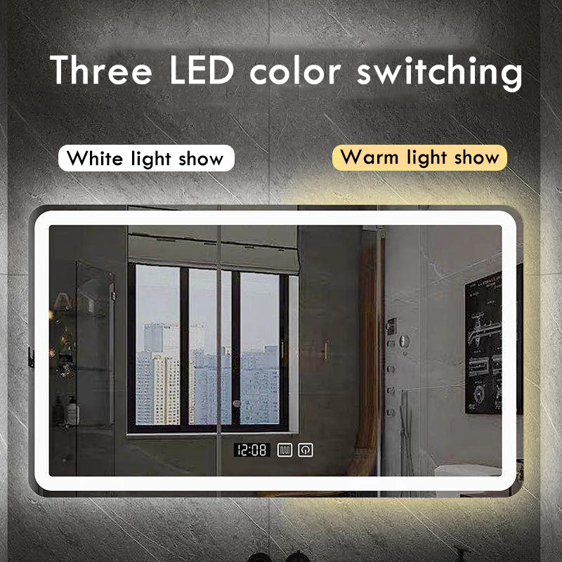 مرآة حمام مستطيلة ذكية بإضاءة  - مراجعة Bathroom Mirror Led وسعره