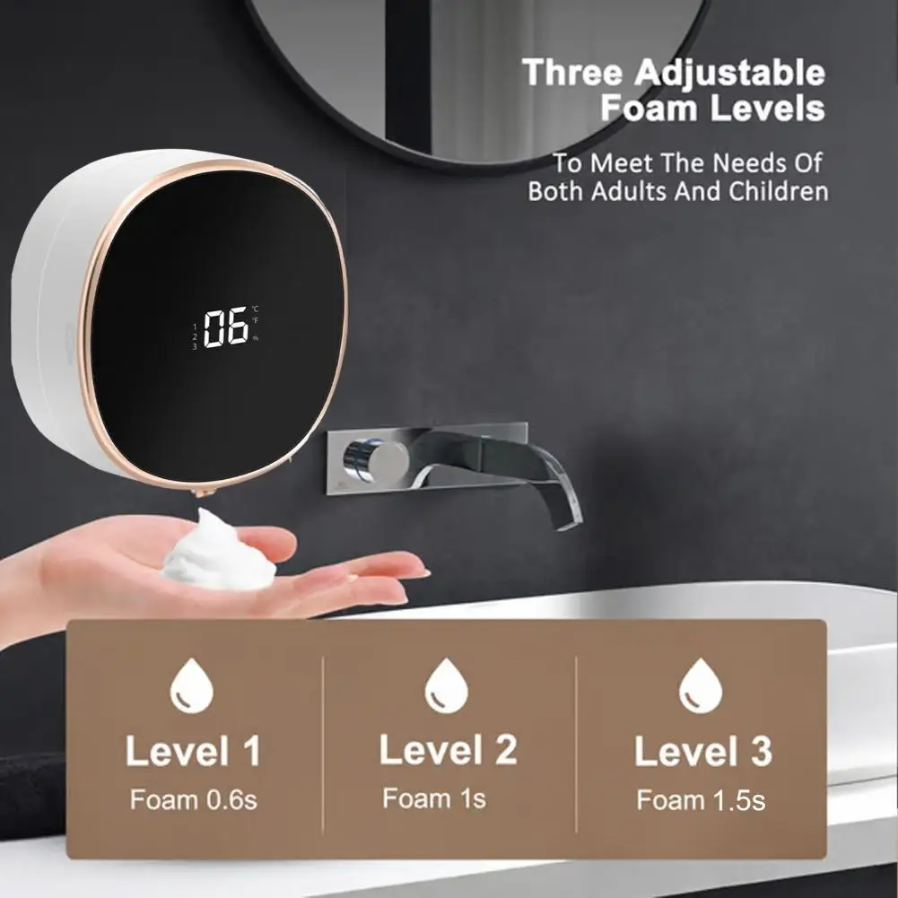 موزع صابون كهربائي مع زر لمس،  - مراجعة Home Bathroom Wall Soap Dispenser وسعره