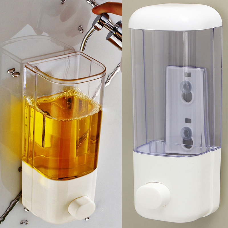 500 مللي موزع الصابون المثبت ع - مراجعة Home Bathroom Wall Soap Dispenser وسعره