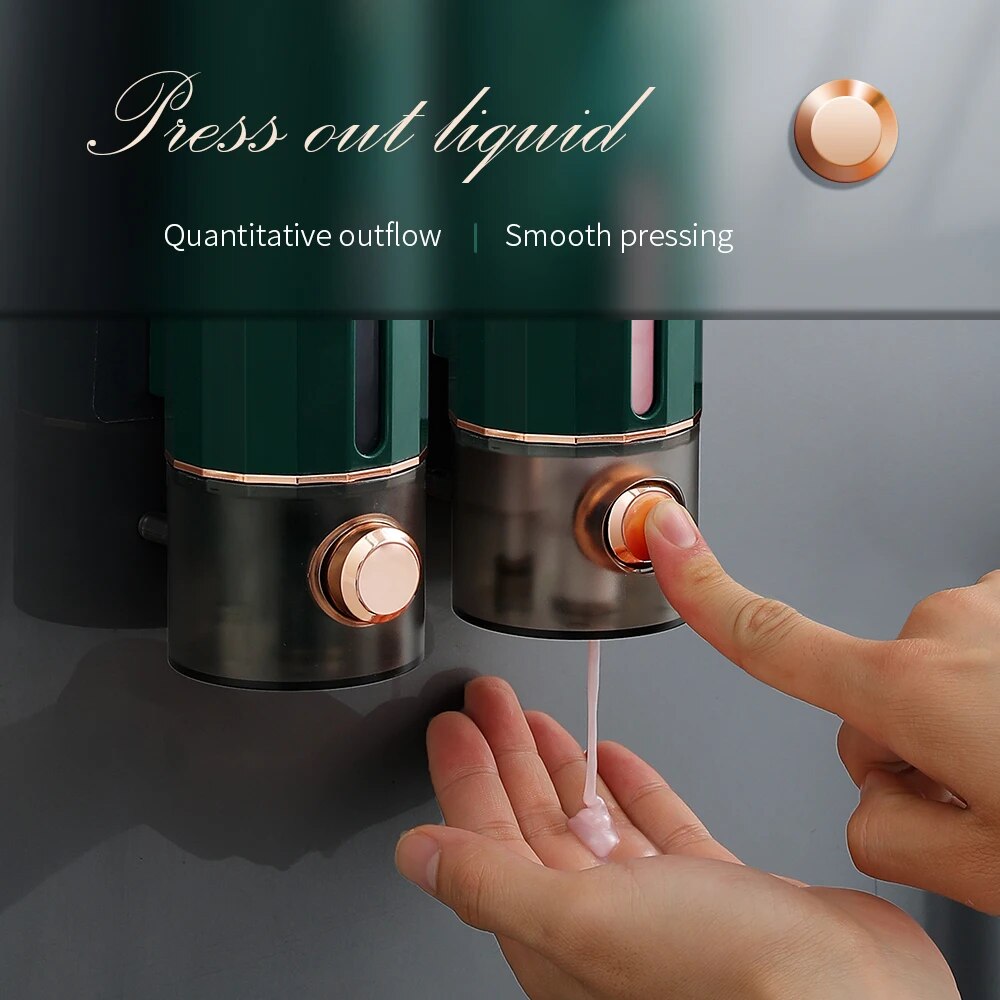 موزع صابون يدوي سعة 450 مل للت - مراجعة Home Bathroom Wall Soap Dispenser وسعره