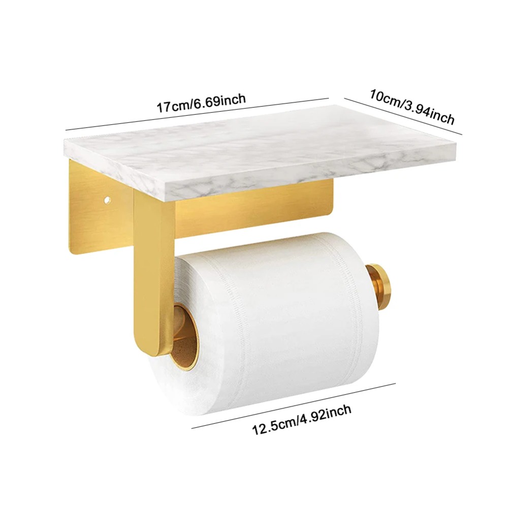 رف تخزين ورق رخامي معدني على ا - مراجعة Home Bathroom Paper Towel Dispenser وسعره