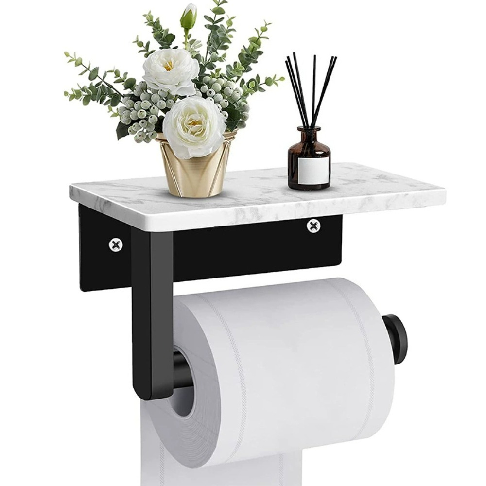 رف تخزين ورق رخامي معدني على ا - مراجعة Home Bathroom Paper Towel Dispenser وسعره