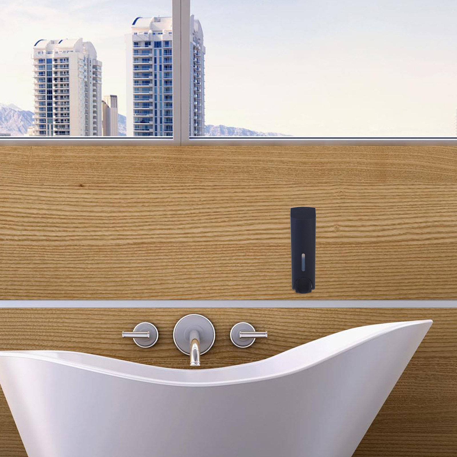 موزع صابون مثبت على الحائط عال - مراجعة Home Bathroom Wall Soap Dispenser وسعره