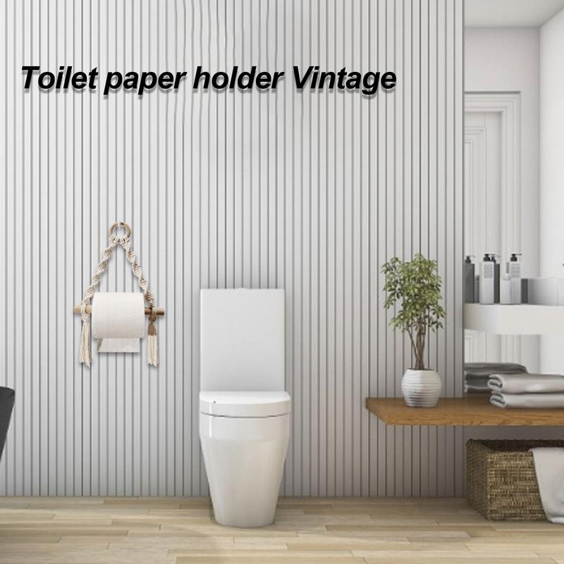 حامل ورق تواليت خشبي منسوج يدو - مراجعة Home Bathroom Paper Towel Dispenser وسعره