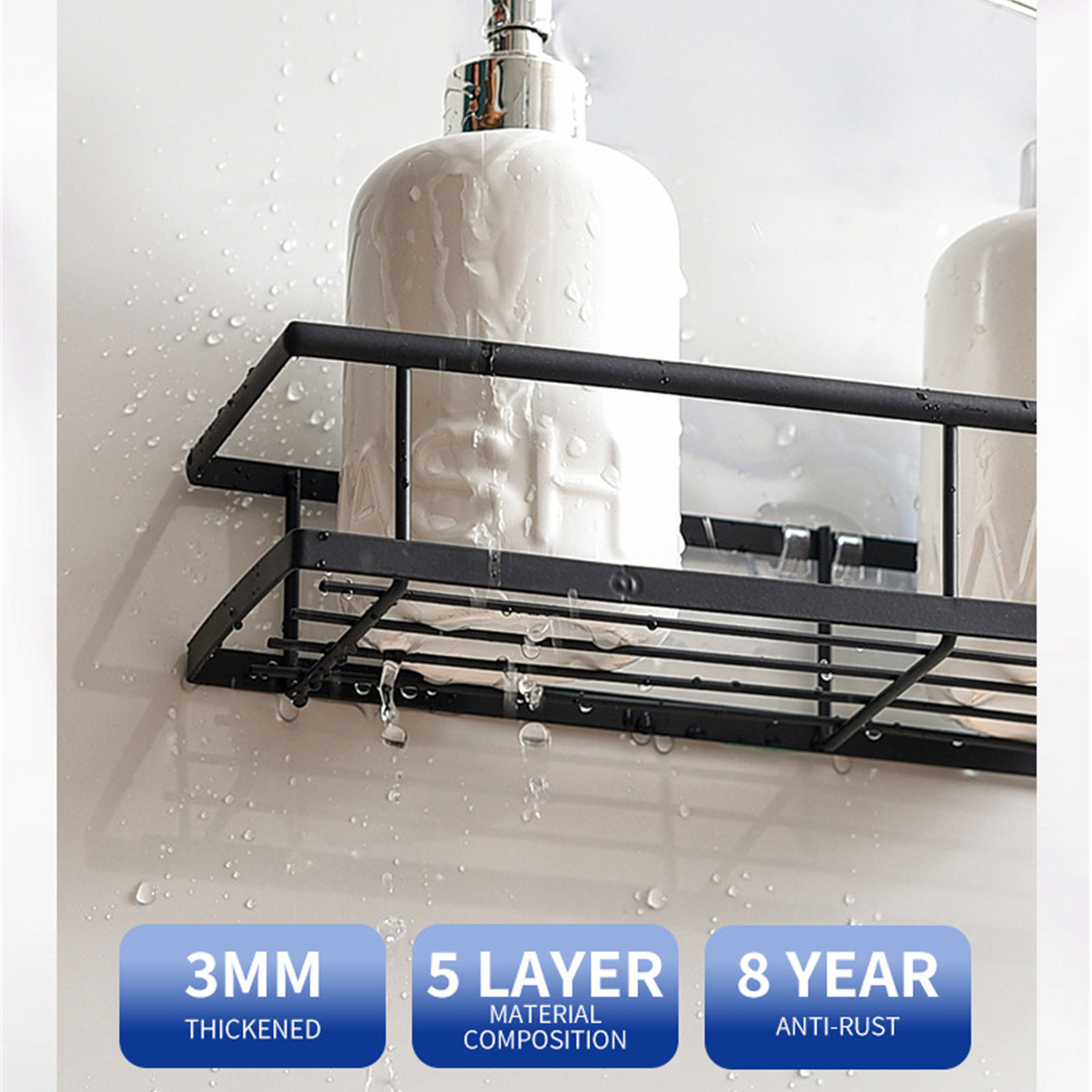 منظم حمام، مجموعة رفوف للاستحم - مراجعة Home Essentials Bathroom Rack وسعره