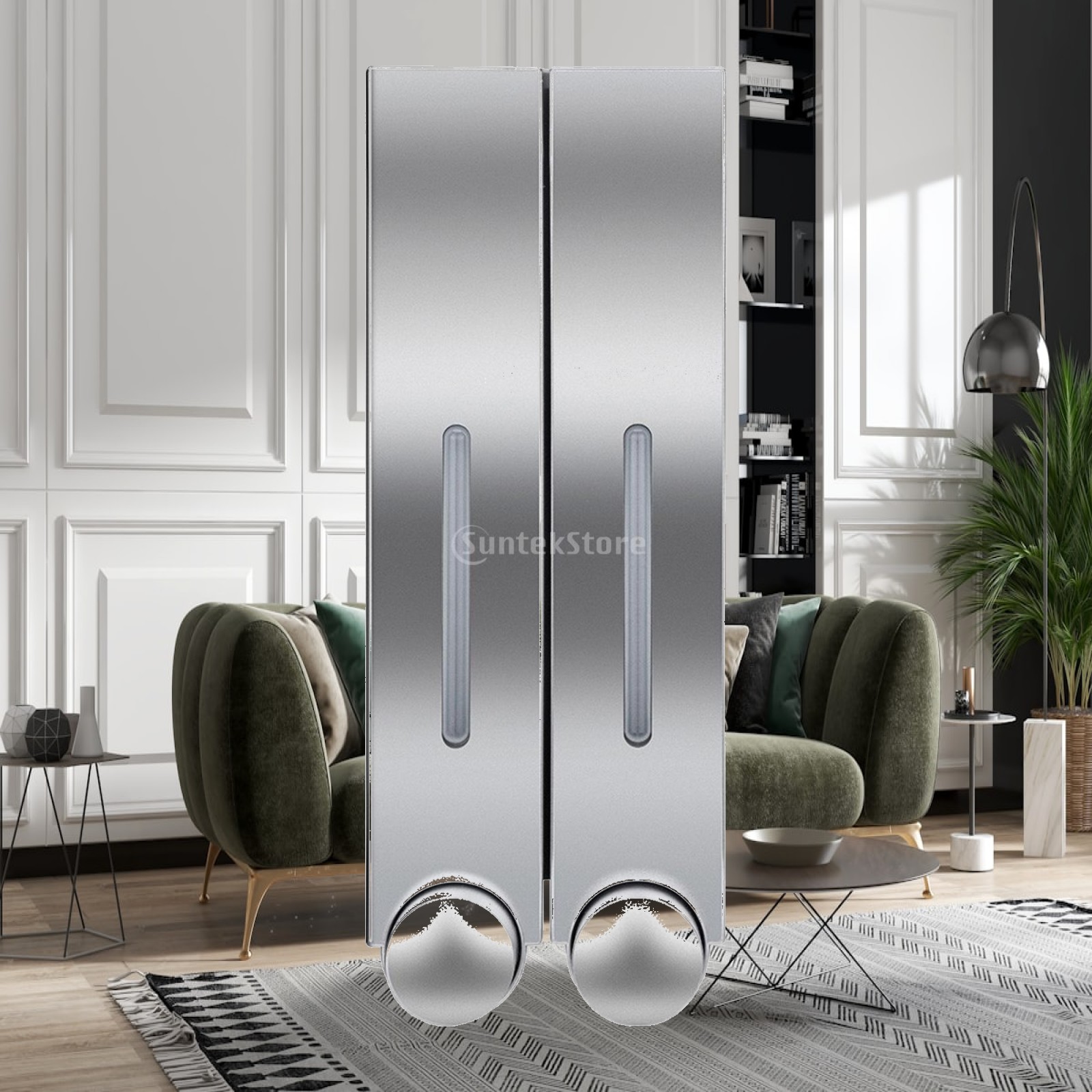 موزع شامبو وبلسم للحمام مثبت ع - مراجعة Home Bathroom Wall Soap Dispenser وسعره