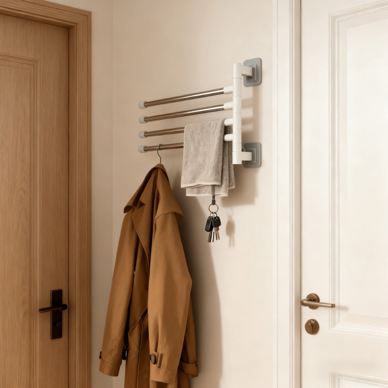 رف مناشف عصري بسيط بتصميم عائم - مراجعة Home Essentials Bathroom Rack وسعره