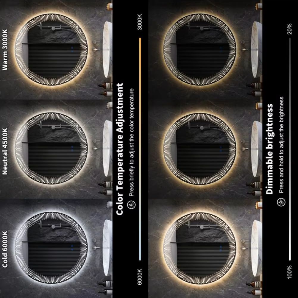 مرآة حمام دائرية بإضاءة LED، 3 - مراجعة Bathroom Mirror Led وسعره