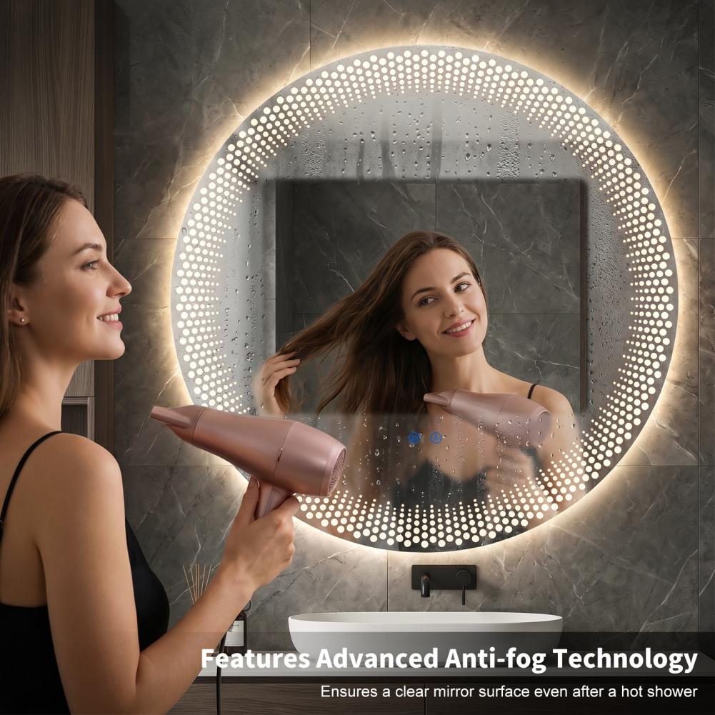 مرآة حمام دائرية بإضاءة LED، 3 - مراجعة Bathroom Mirror Led وسعره