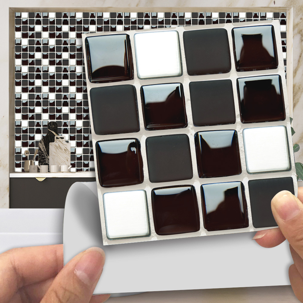 أبيض وأسود بلاط فسيفسائي رخامي - مراجعة Home Bathroom Wall Tiles وسعره