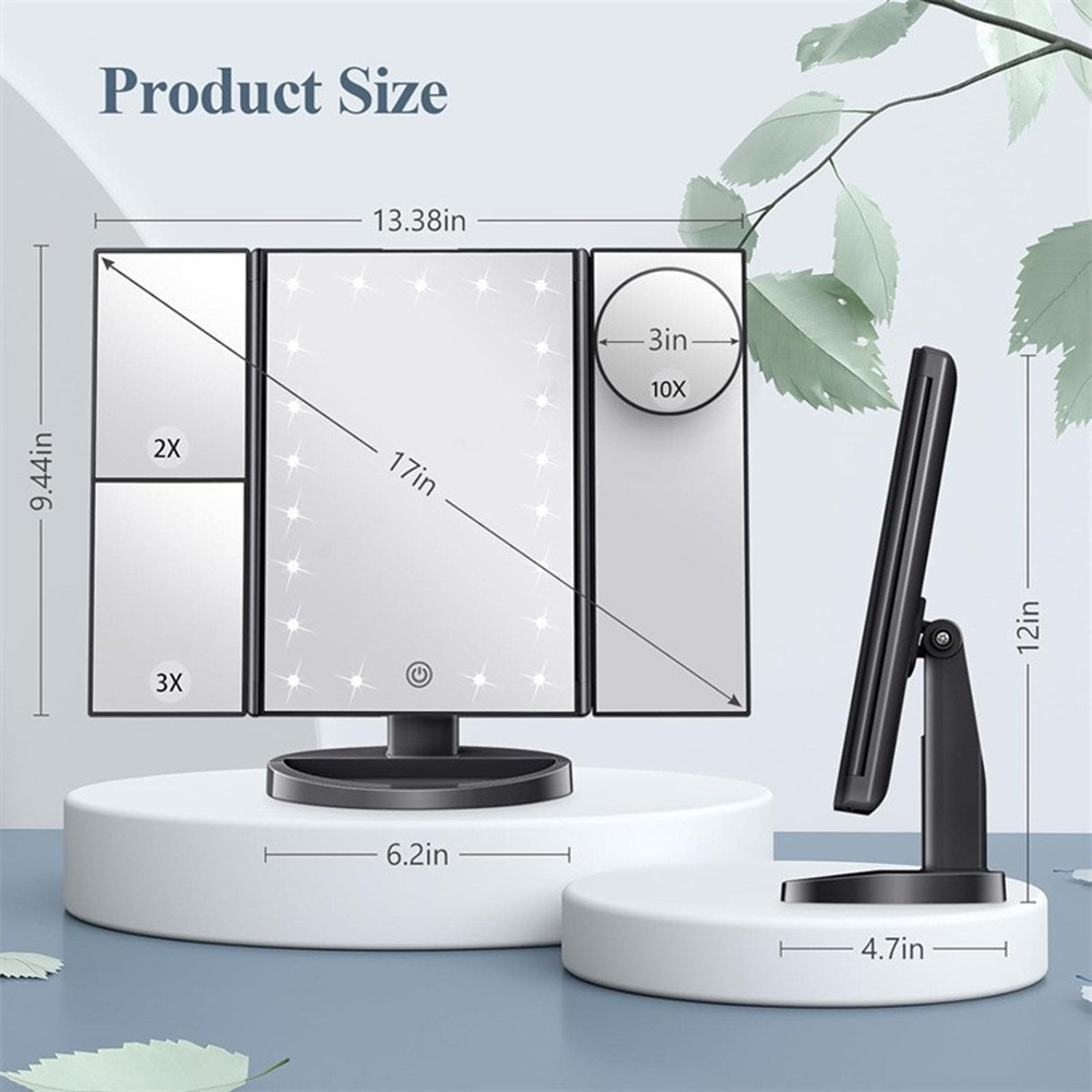 مرآة مكياج قابلة للطي للحمام،  - مراجعة Bathroom Mirror Led وسعره