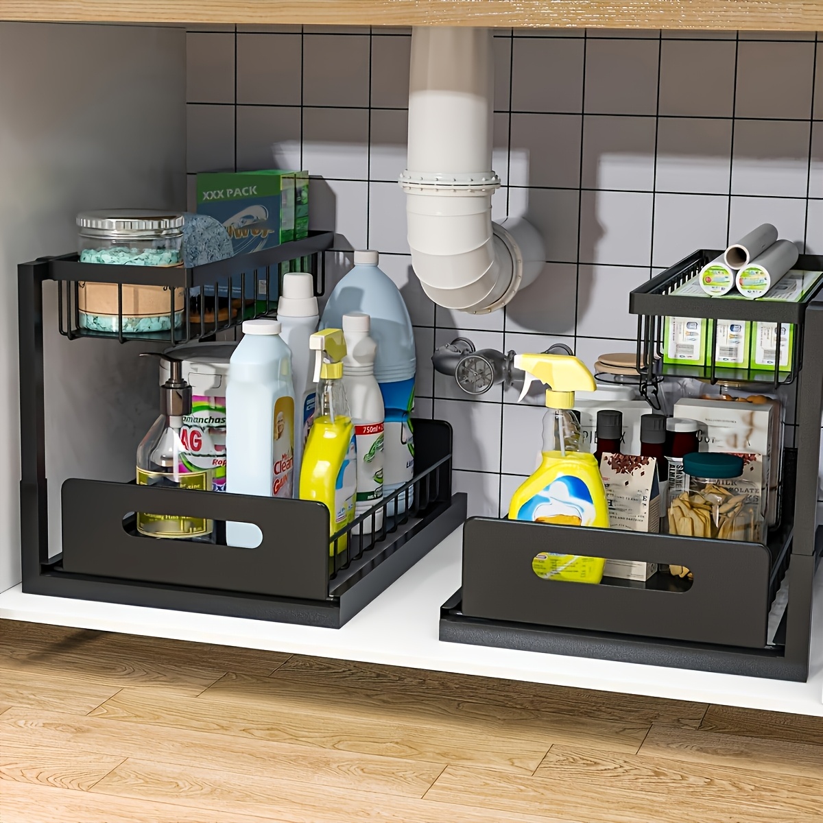 مجموعة أرفف تخزين المطبخ تحت ا - مراجعة Home Essentials Bathroom Rack وسعره