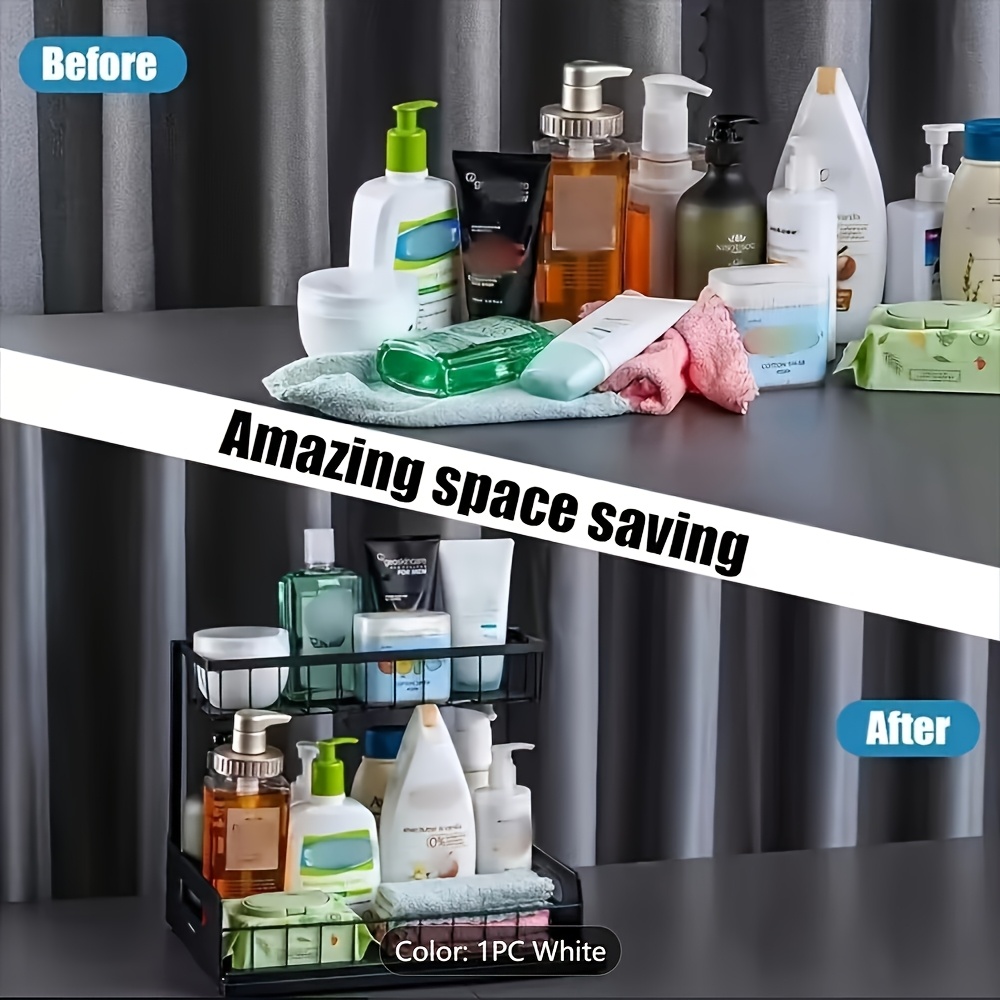 مجموعة أرفف تخزين المطبخ تحت ا - مراجعة Home Essentials Bathroom Rack وسعره