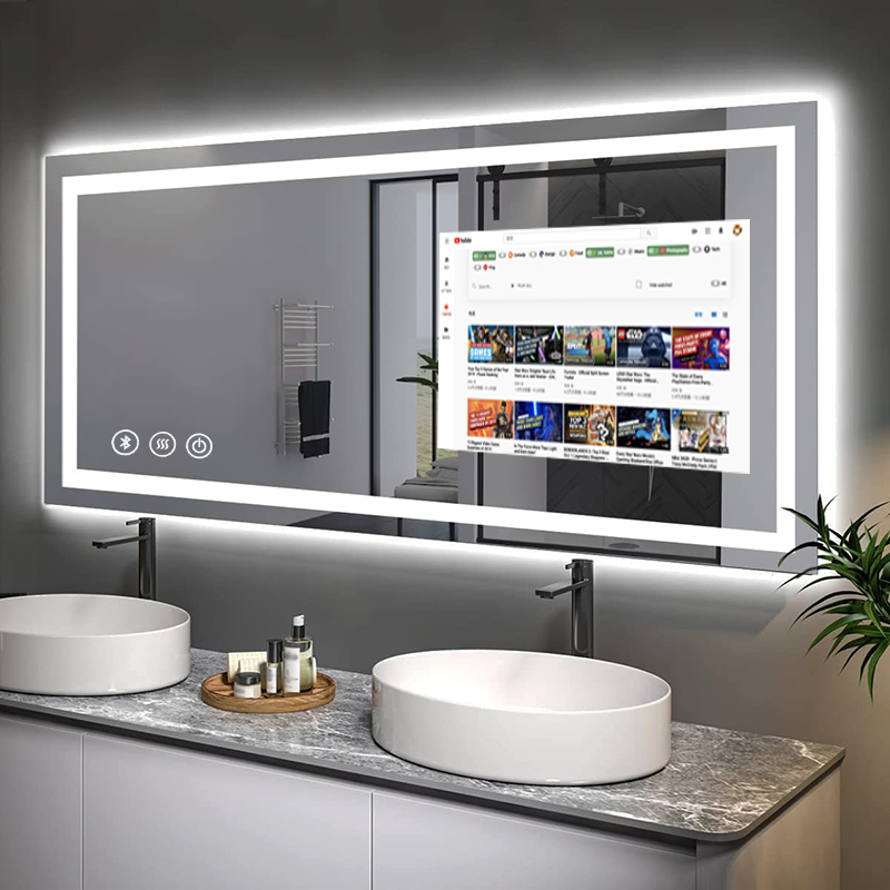 مرآة حمام مستطيلة ذكية بمقاس م - مراجعة Bathroom Mirror Led وسعره