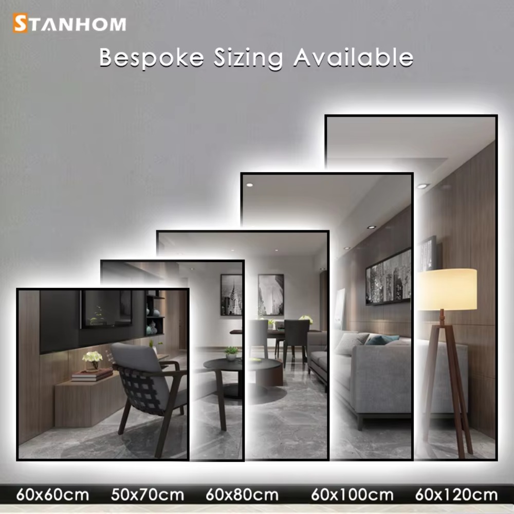 مرآة حمام بإطار مع إضاءة LED ق - مراجعة Bathroom Mirror Led وسعره