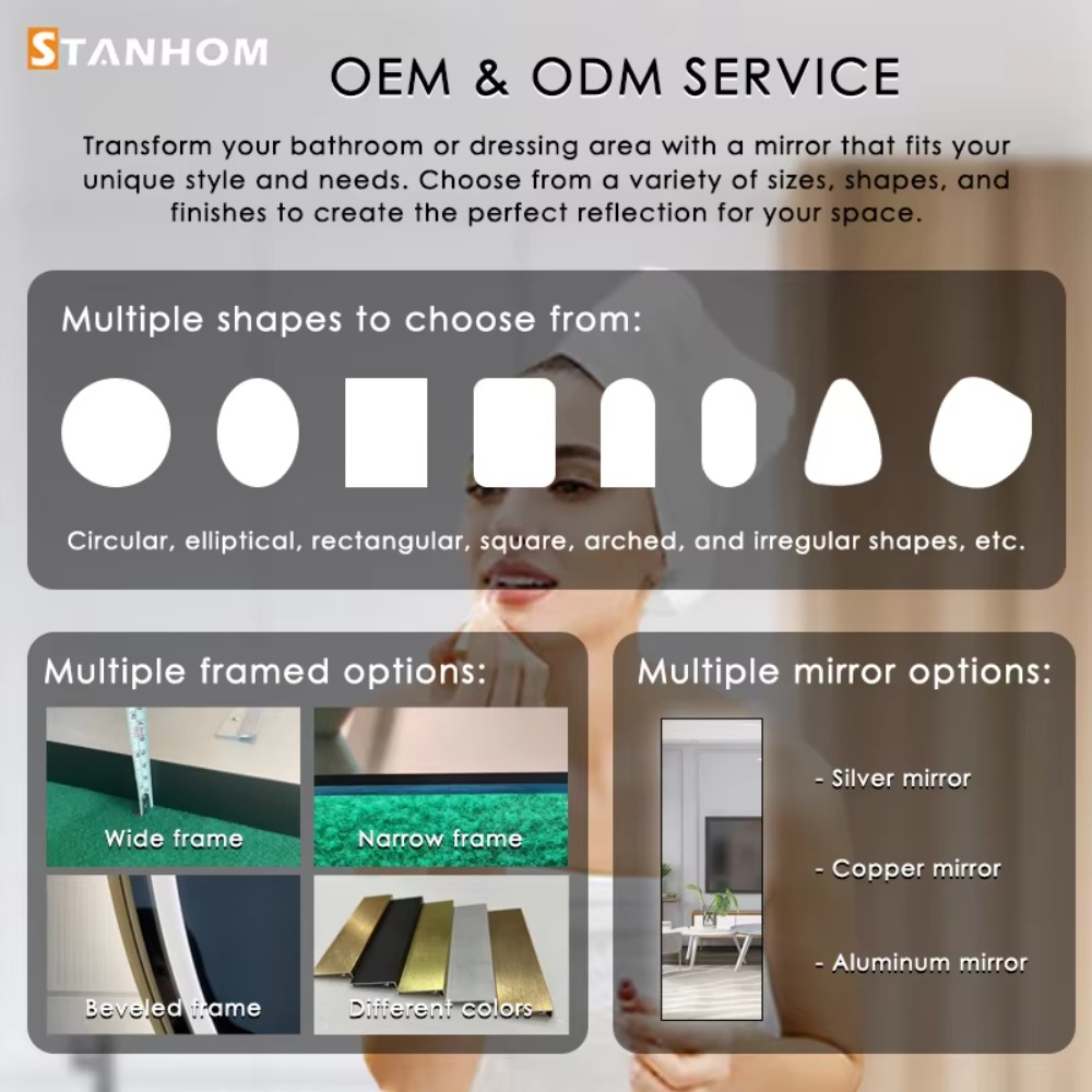 مرآة حمام بإطار مع إضاءة LED ق - مراجعة Bathroom Mirror Led وسعره