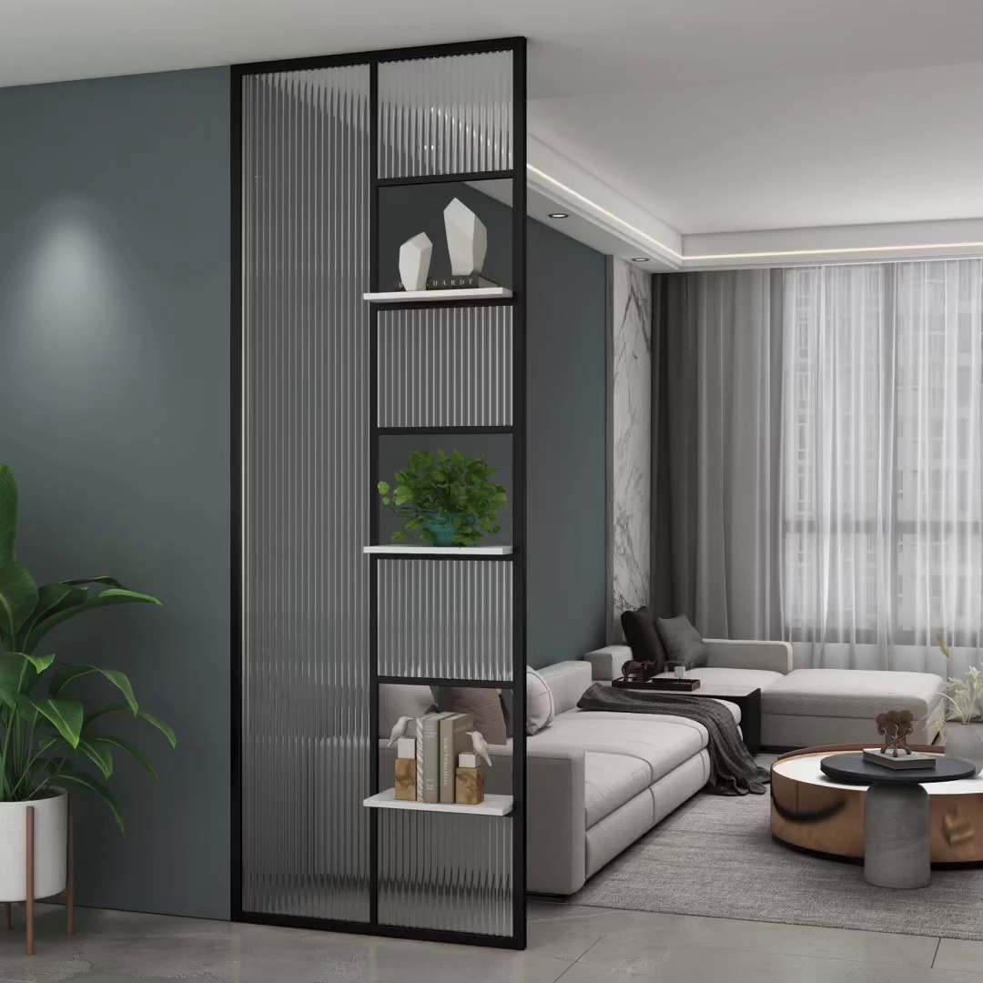 بسيطة الحديثة المموج الزجاج ال - مراجعة Home Bathroom Partition وسعره