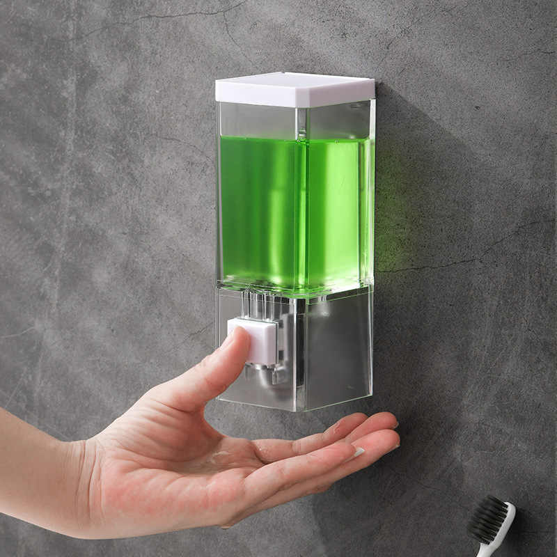 موزع صابون يدوي شفاف جديد للتر - مراجعة Home Bathroom Wall Soap Dispenser وسعره