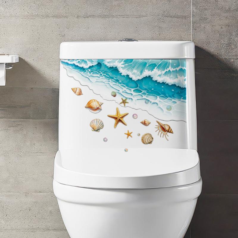 ملصق مرحاض بتصميم المحيط، مقاو - مراجعة Home Toilet Bathroom Design وسعره