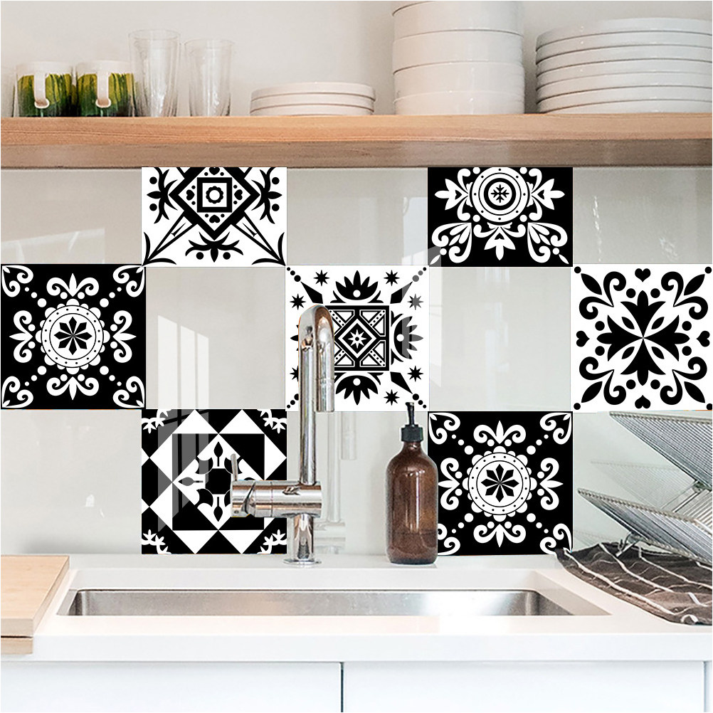 10 قطع من ملصقات الحائط للديكو - مراجعة Home Bathroom Wall Tiles وسعره