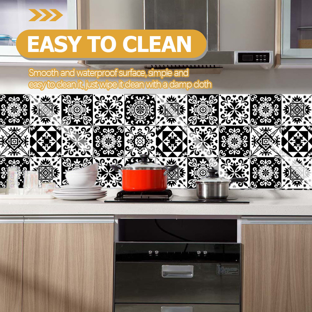 10 قطع من ملصقات الحائط للديكو - مراجعة Home Bathroom Wall Tiles وسعره