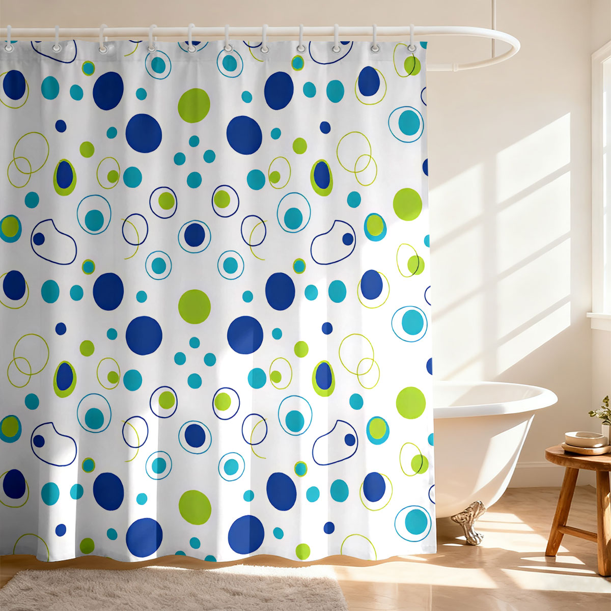 ستارة حمام مطبوعة ملونة متعددة - مراجعة Home Bathroom Partition وسعره