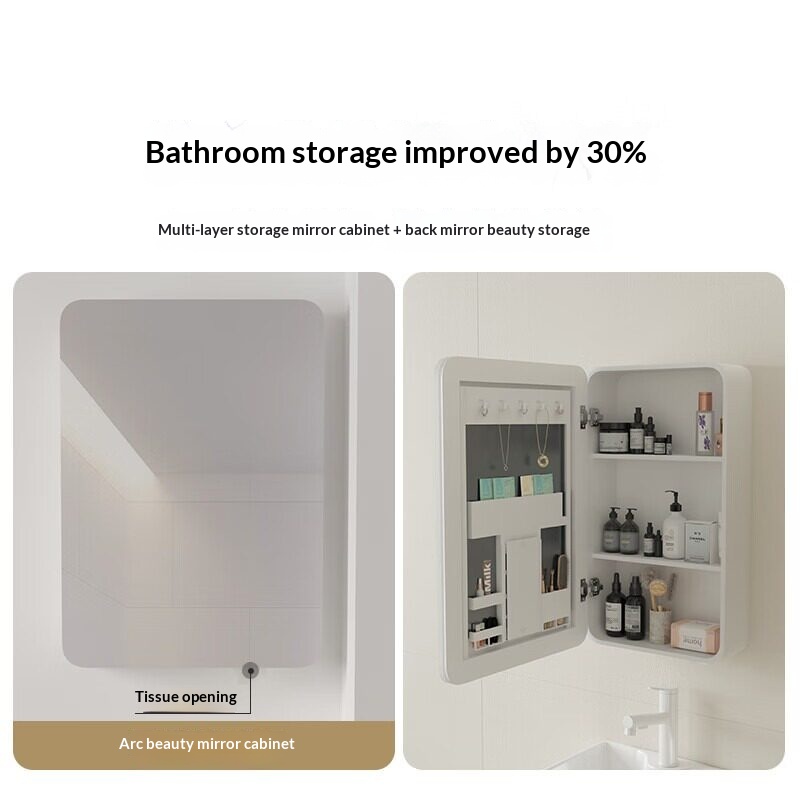 مرآة حمام LED مضاءة خلفياً ذكي - مراجعة Bathroom Mirror Led وسعره