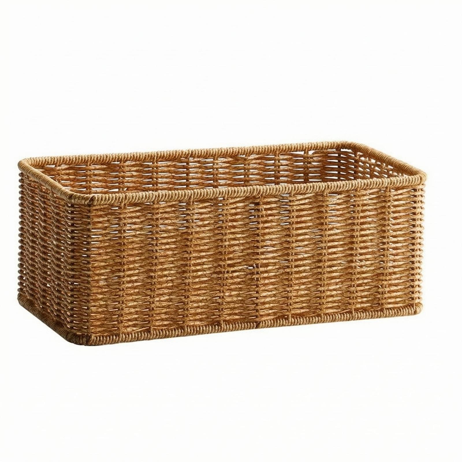 سلة تخزين بلاستيكية من الراتان - مراجعة Home Essentials Bathroom Accessories وسعره